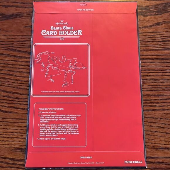 Vintage Hallmark honeycomb Thanksgiving turkey & Santa Christmas Card holder - Picture 5 of 11